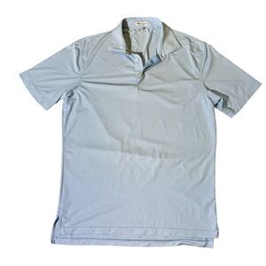 Peter Millar light blue striped Summer Comfort polo